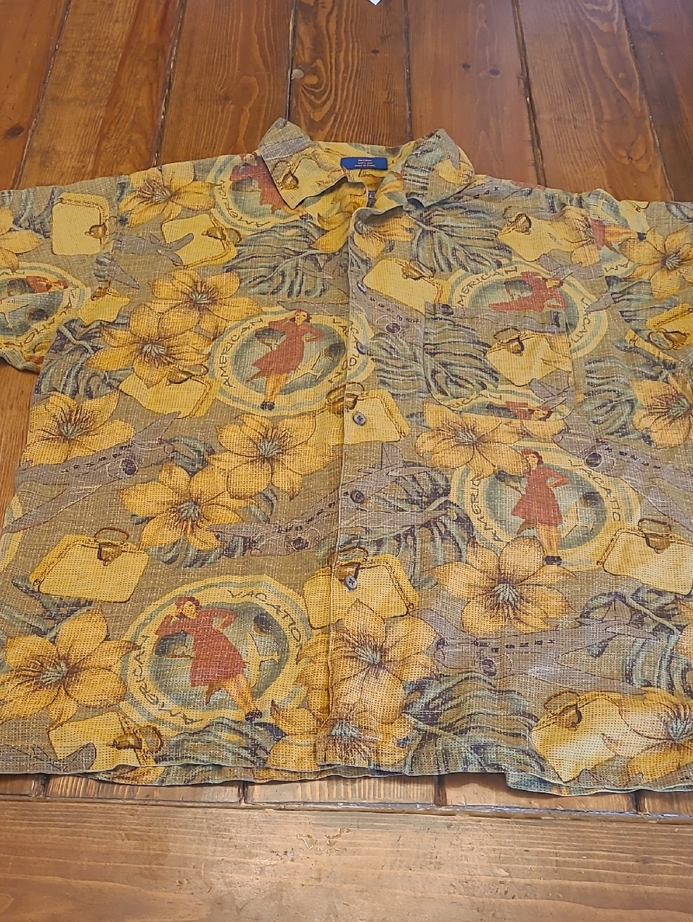 Vtg Pendleton 100% Silk Hawaiian Shirt Size L